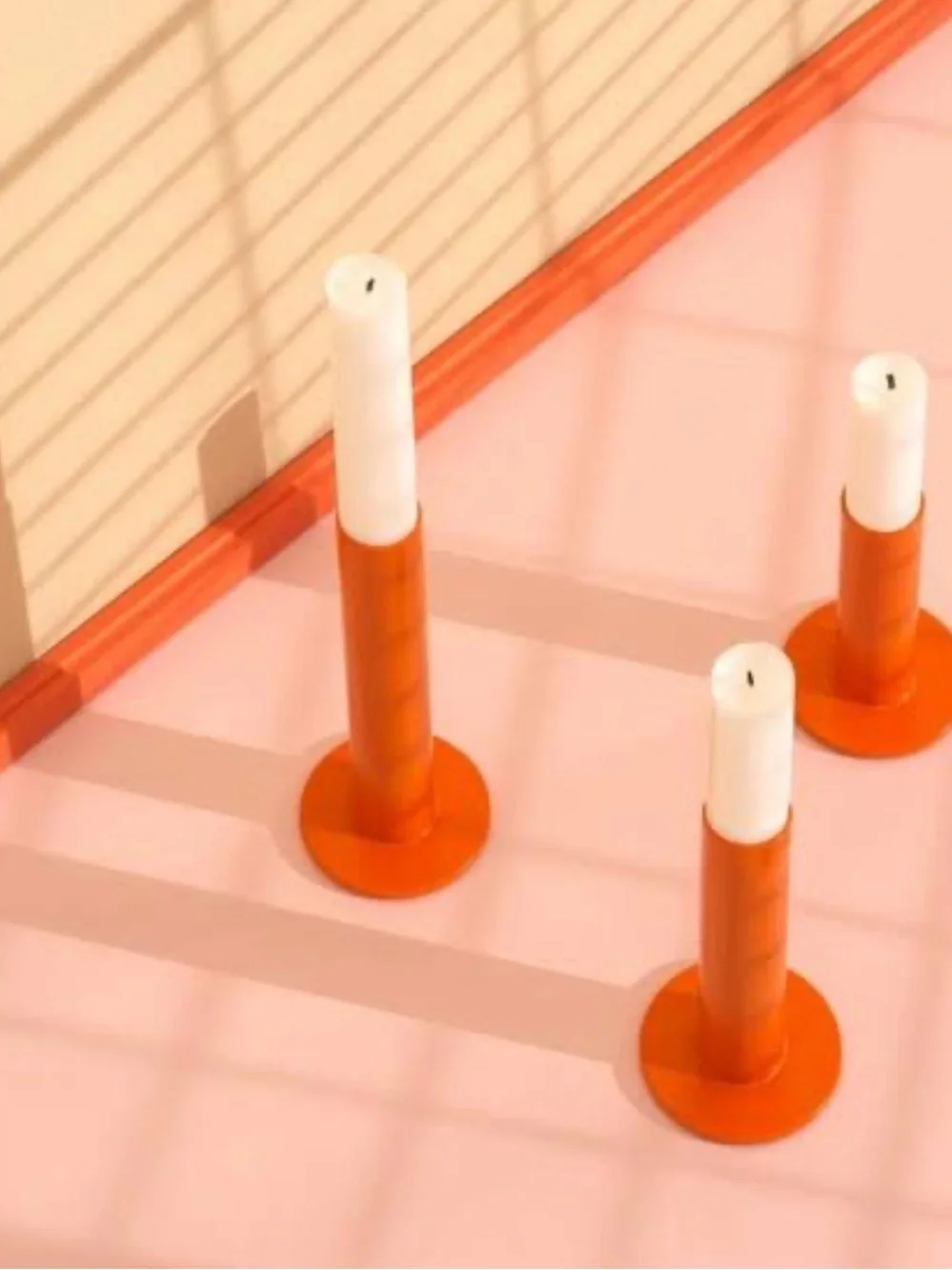 IKEA Orange Taper Candle Holders - Set of 3 New in box
